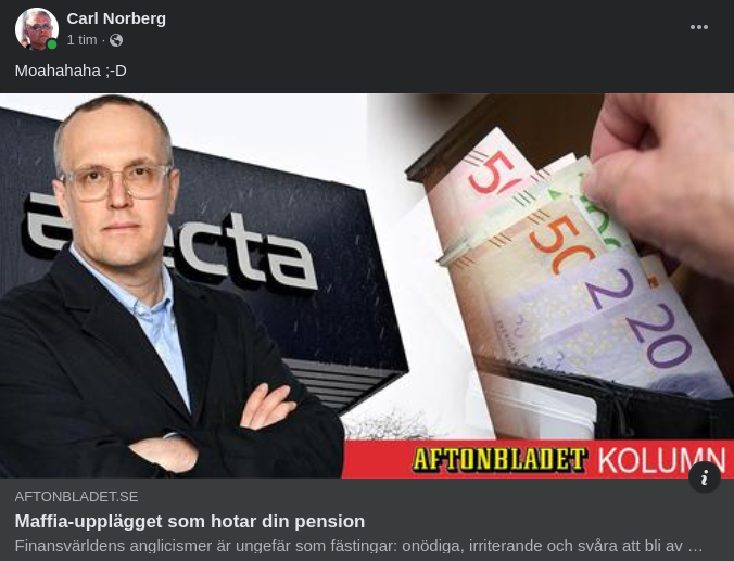 Pensionshotande Maffiaupplägg