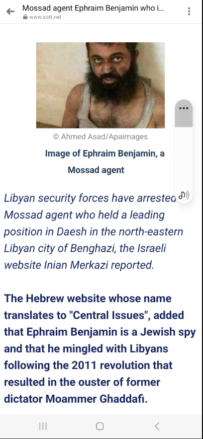 Daeshledande Mossadagent Gripen I Libyen