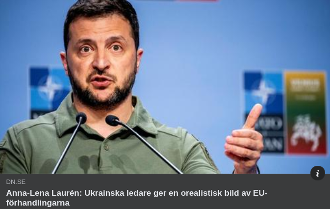 Orealistiskt Bildgivande Ukrainska Ledare I DN