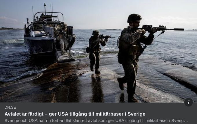 Avtal Klart För Amerikansk Militärbastillgång I Sverige