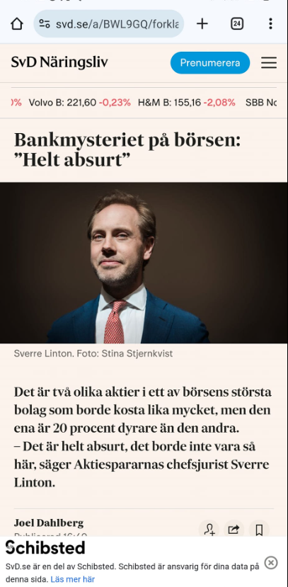 Absurt Bankmysterium På Börsen