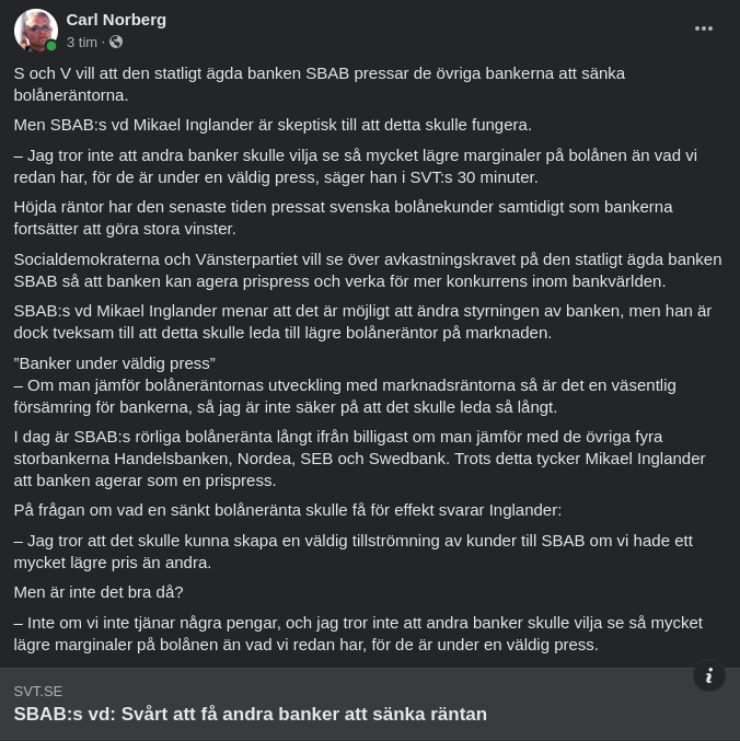 SBAB & Övriga Banker