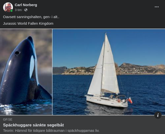 Segelbåtssänkande Späckhuggare