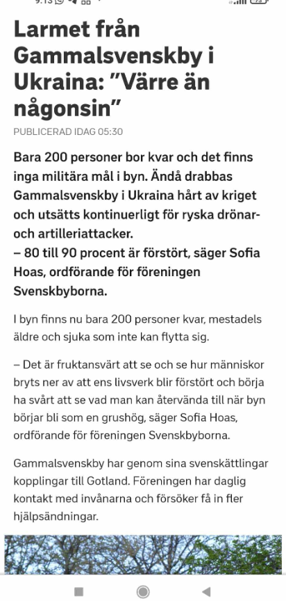 Gammalsvenskby Larmar