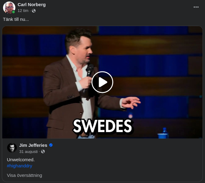 Jim Jefferies Om Swedes