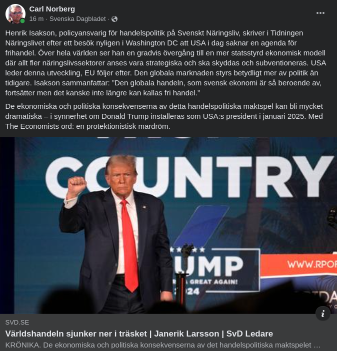 En Protektionistisk Mardröm I SvD