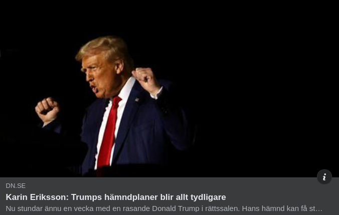 Hämndlysten Trump I DN