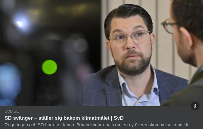 Klimatmålssvängande SD