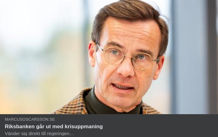 Krisuppmanande Riksbank