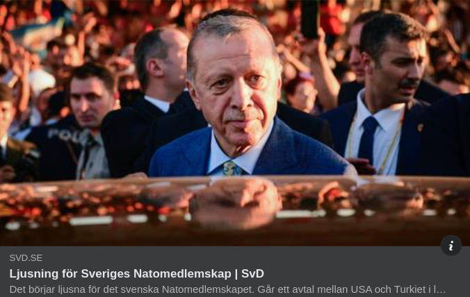 Turkiet & Ljusnande Svenskt Natomedlemskap I SvD
