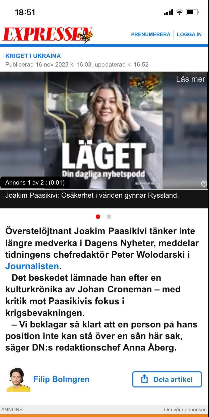 Inget Mer DN För Paasikivi