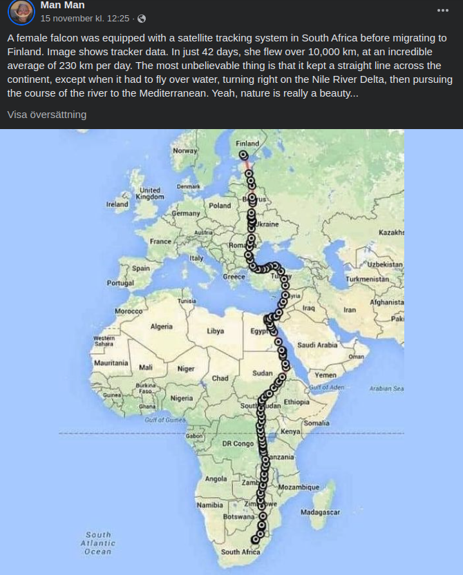 Satellitföljd Flygrutt