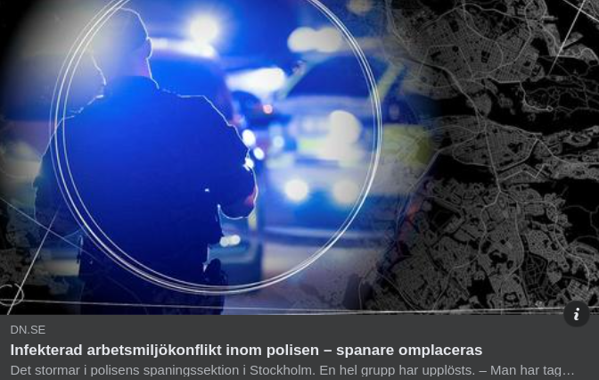 Infekterad Polisarbetsmiljökonflikt
