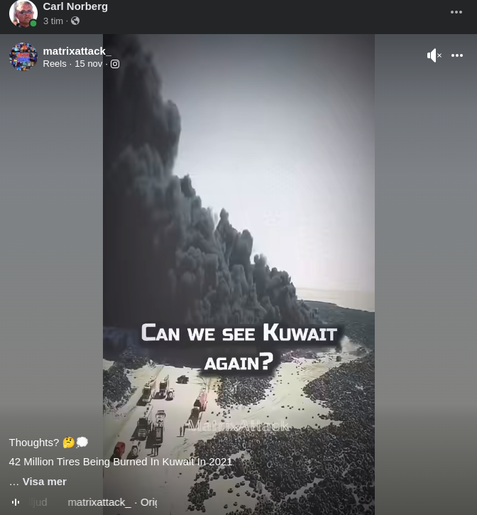 Däckbrännande Kuwait