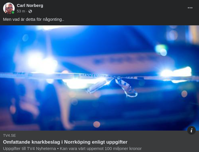 Pedofilgranskarhot Ledde Till Omfattande Knarkbeslag I Norrköping
