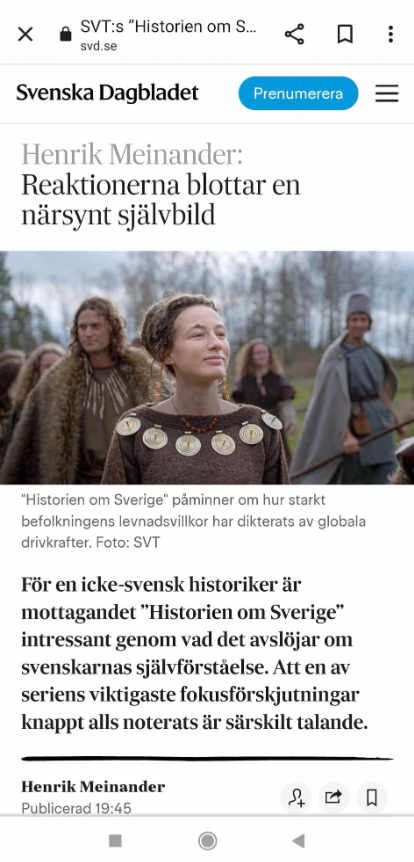 Historien Om Sverige & Självbilden