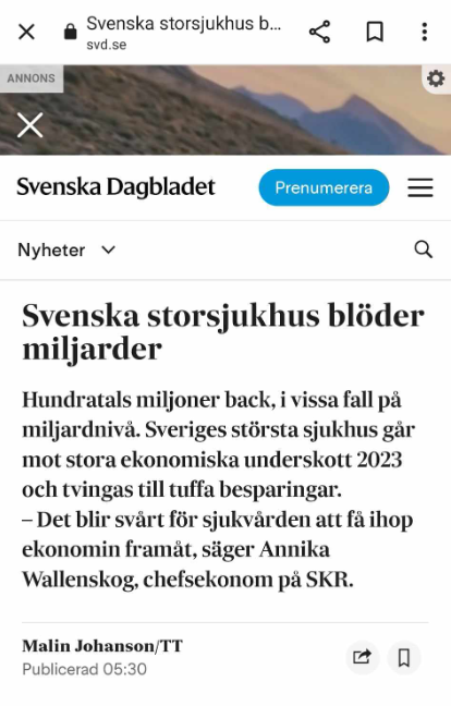 Miljardblödande Sjukhus