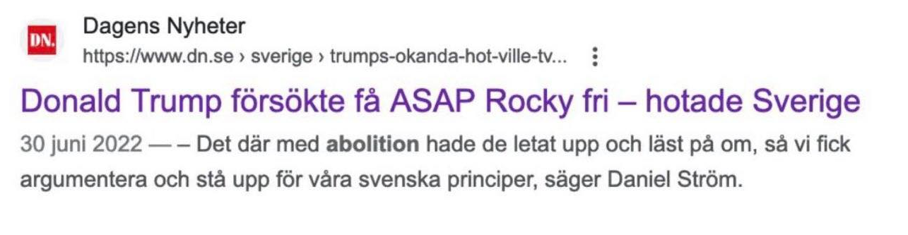 Trump, Daniel Ström & Abolition