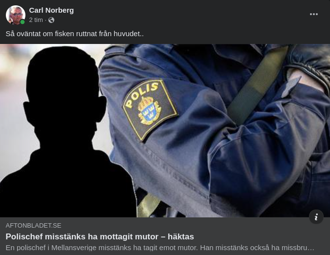 Mutmisstänkt Polischef