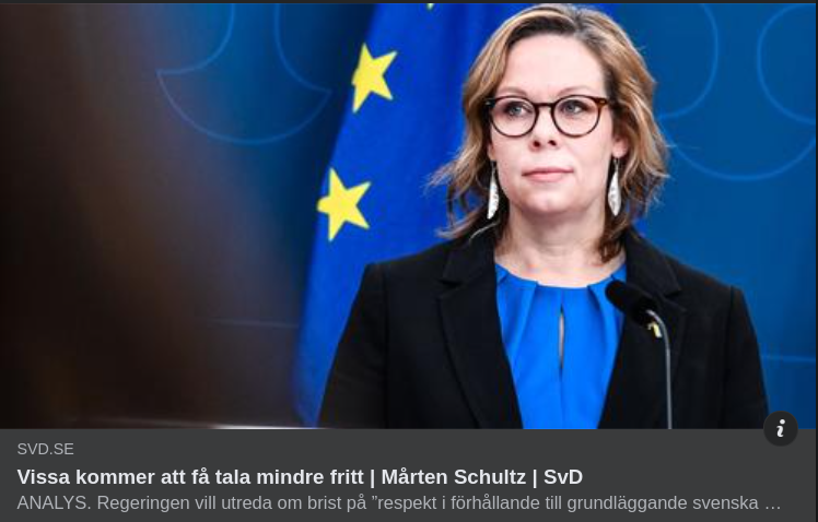 Mindre Fritalande För Vissa I SvD