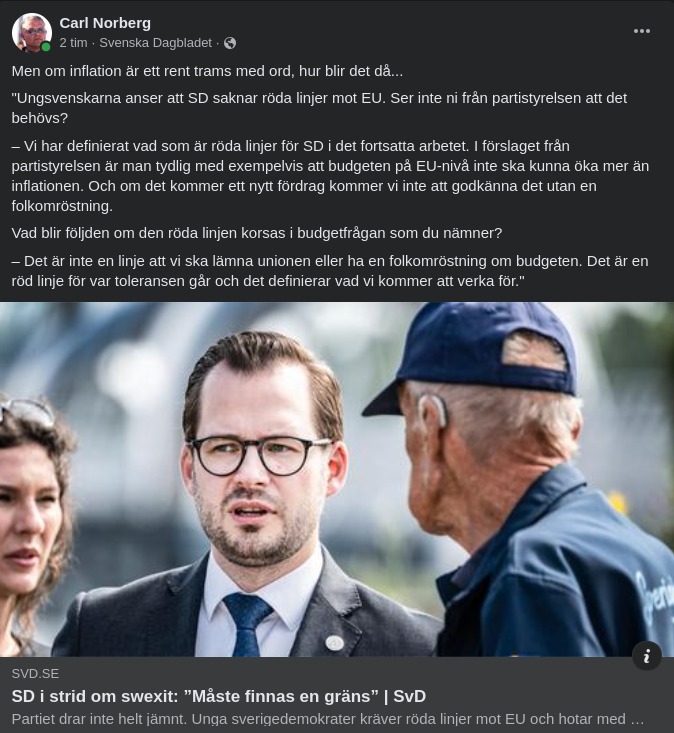 SD, Inflation & Röda Linjer