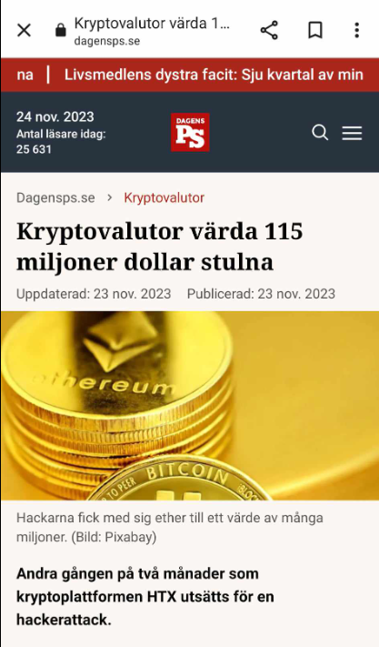 Stulna Kryptovalutor