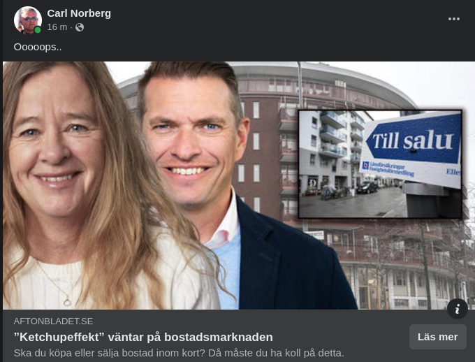 Bostadsmarknad Med Ketchupeffekt