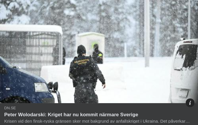 Sverigenärmande Krig I DN