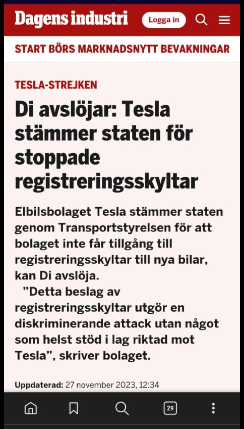 Statsstämmande Tesla