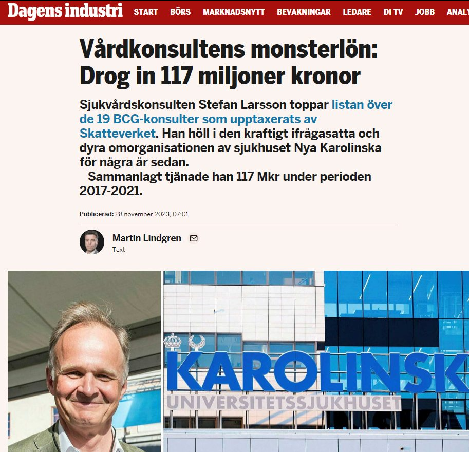 Vårdkonsult Stefan Larssons Förtjänst