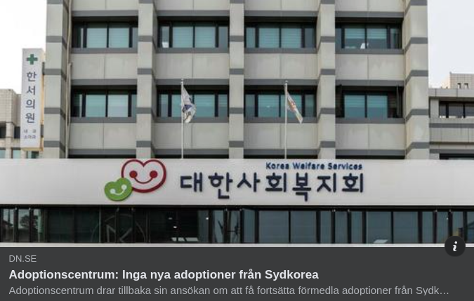 Adoptionscentrum Slutar Med Sydkoreanska Adoptioner