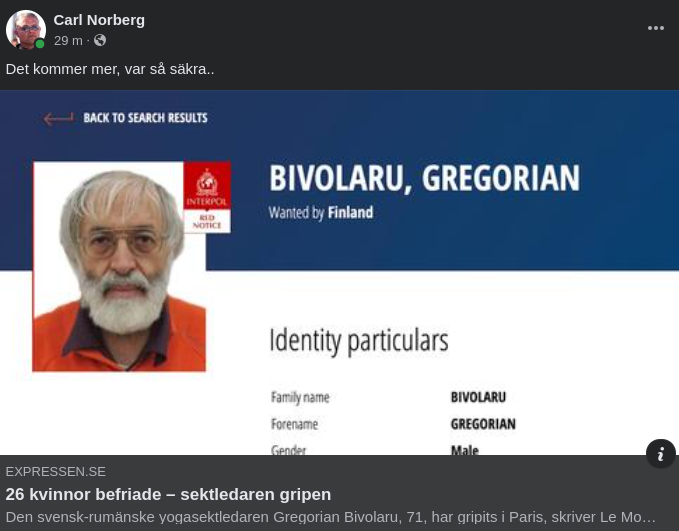 Gripen Yogasektledare