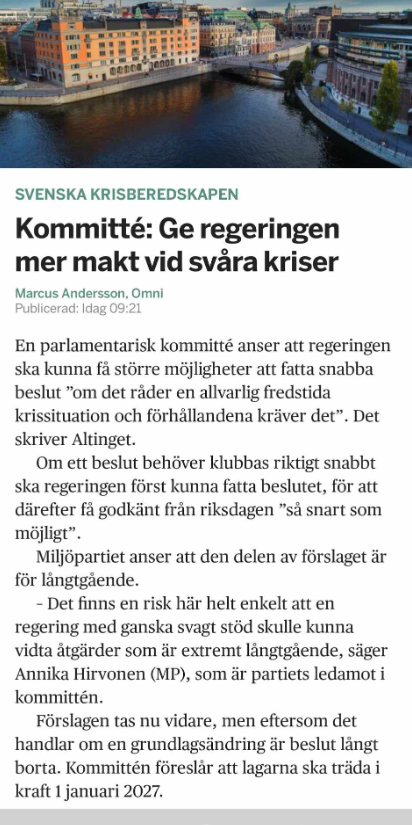 Kommitté För Krisutökad Regeringsmakt