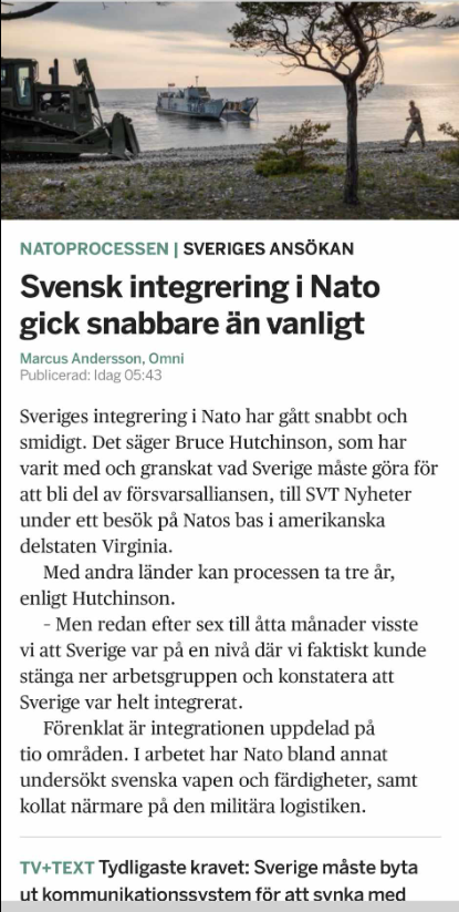Snabb Svensk Natointegrering