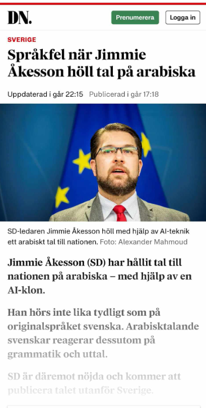 Arabiskt Språkfel För Jimpan