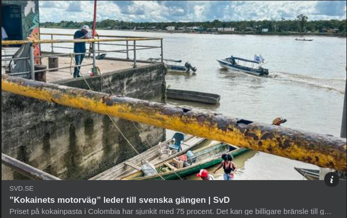 Kokainmotorvägen Till Sverige I SvD