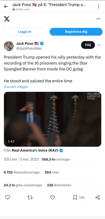 J6-Saluterande Trump