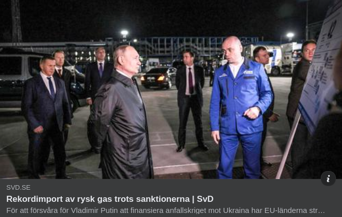 Rekordimport Av Rysk Naturgas