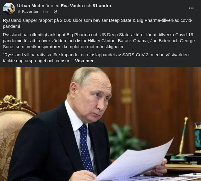 Ryssland Släpper Rapport På 2000+ Sidor Om Covidiotipandemin