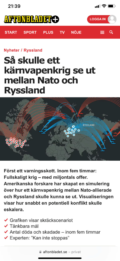Kärnvapenkrig I Aftonslasket