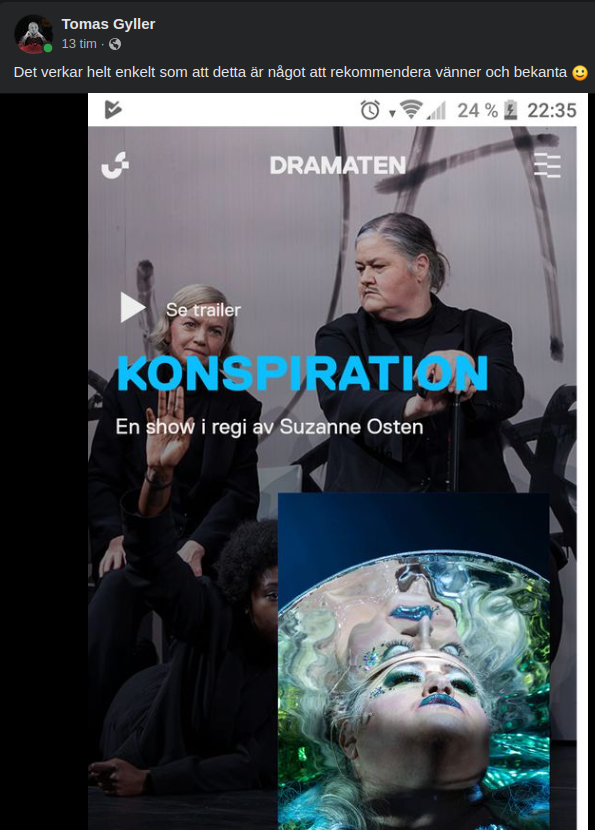 Konspirationspremiär På Dramaten