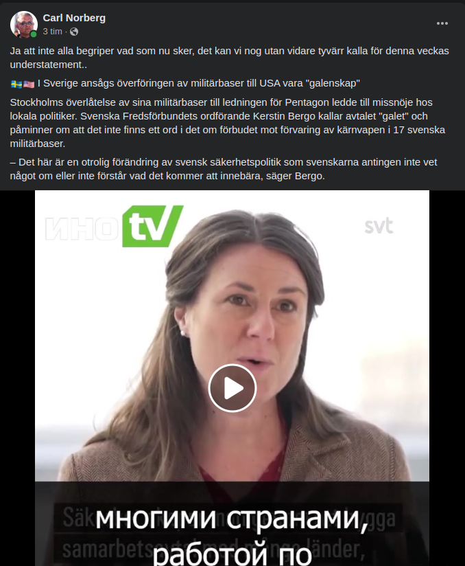 Svensk Kärnvapengalenskap Med Rysk Text