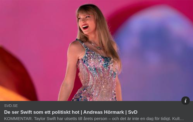 Taylor Swift I Politiken