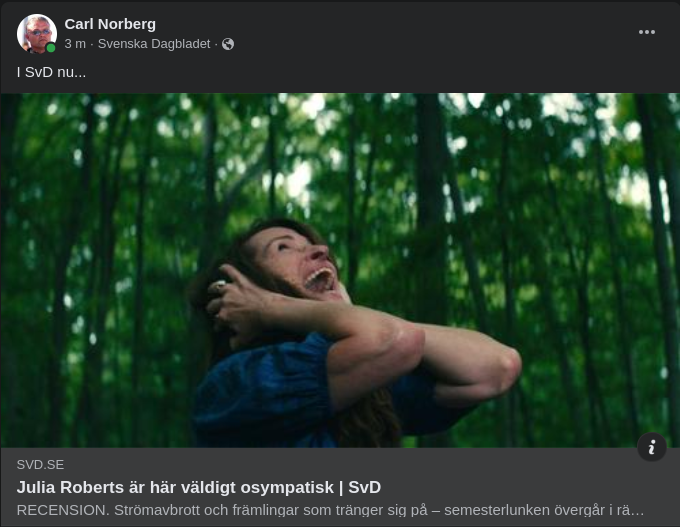 Osympatisk Julia I SvD