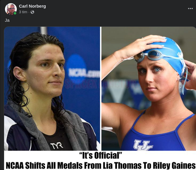 Könsfördelade Medaljer