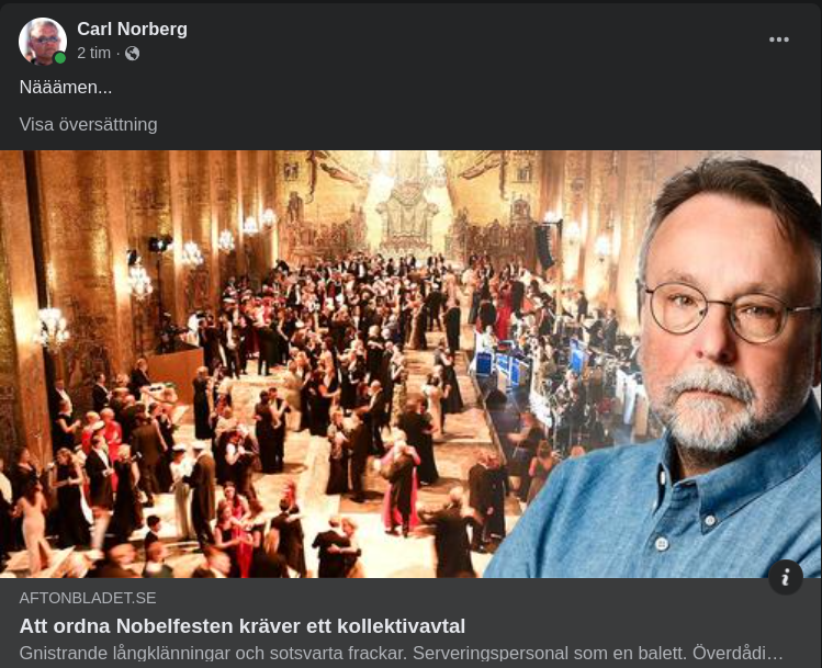 Nobelfestligt Kollektivavtalskrav