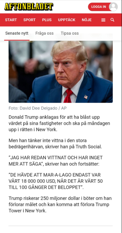 Färdigvittnat I Värderingsrättegång För Trump