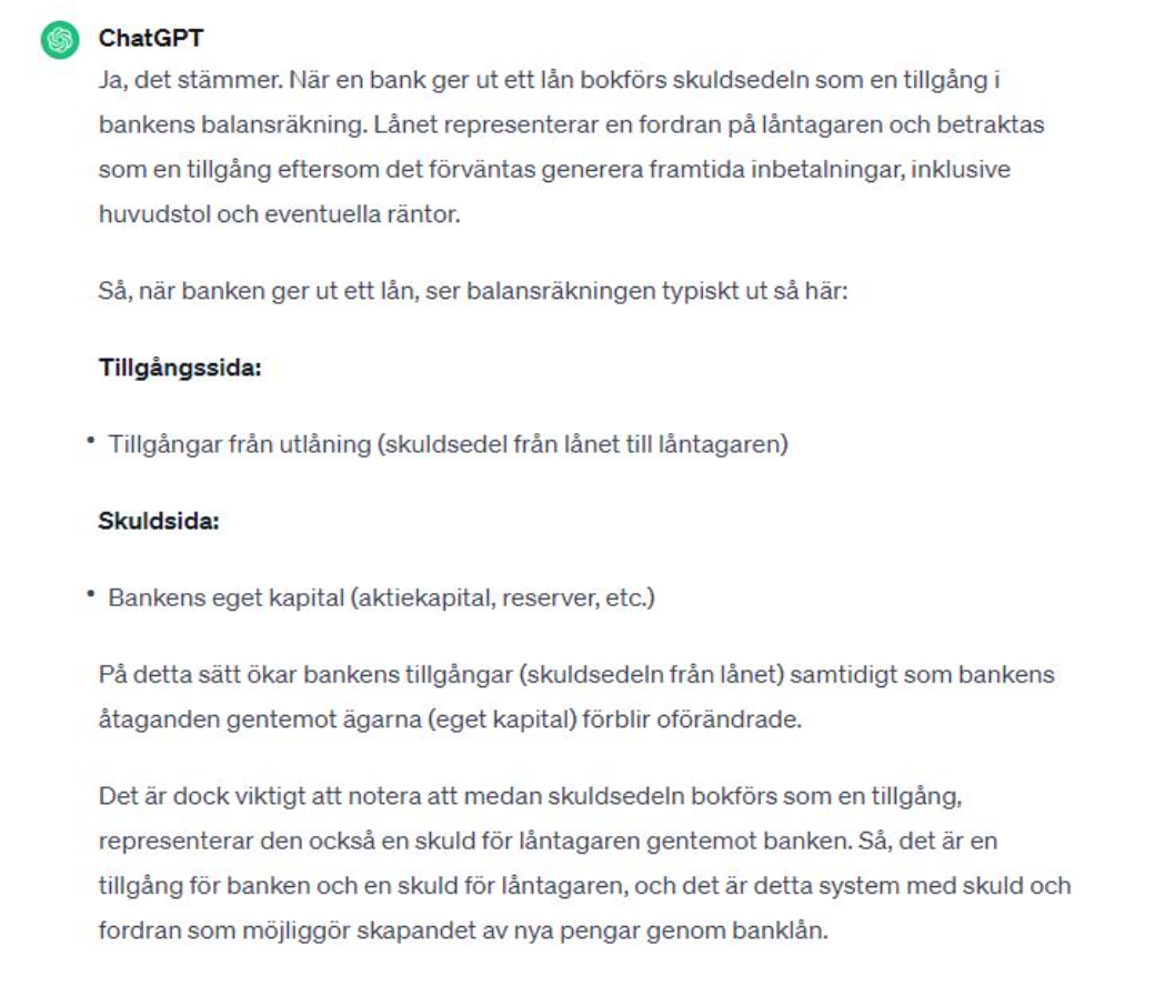 Monetärmekanisk ChatGPT