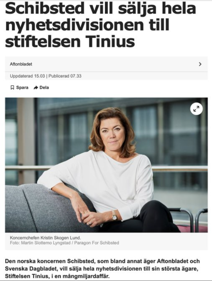 Säljvilligt Schibsted