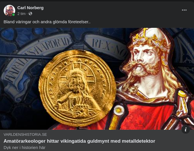 Bysantinskt Guldmynt I Norr